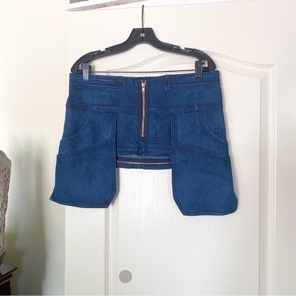 EB Denim Skirt Smoke Modular Denim Cargo Low-Rise Maxi Micro Mini Midnight M NWT - Picture 7 of 7